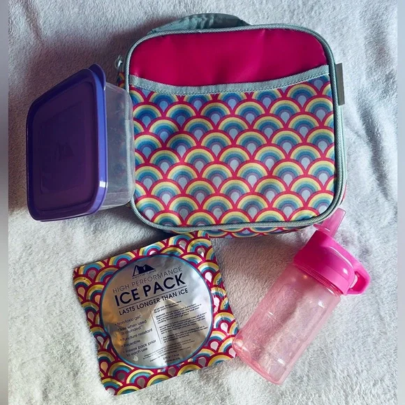 Insulated Rainbows Kids Lunchbox Box Combo Set Artic Zone - Picture 2 of 8